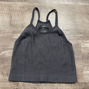 Ododos Grey Ribbed Crop Tank Top Size XS/S